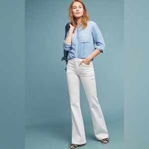 PAIGE Denim Bundy Flare Leg Jeans White